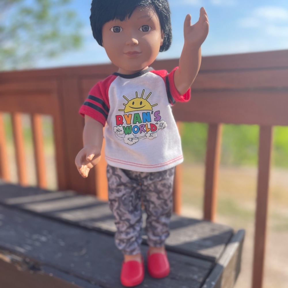 Ryan's World Doll with Red Shoes and Graphic Tee